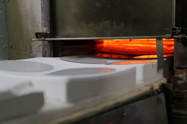 Nippelwalzen Vorwärmung für Glas